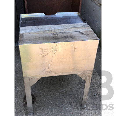 Modern Aluminium Framed Butchers Block