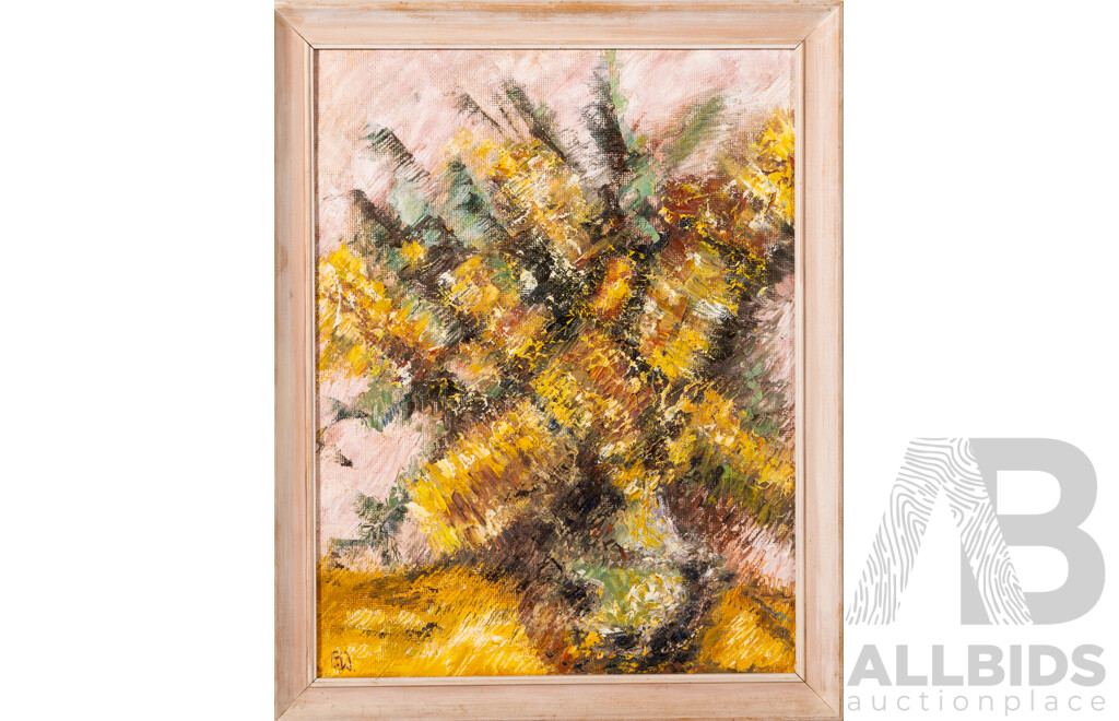 EW, (20th Century), Autumn (^c1970s) Original Vintage Oil on Canvas Board, 50 x 40 cm (frame)