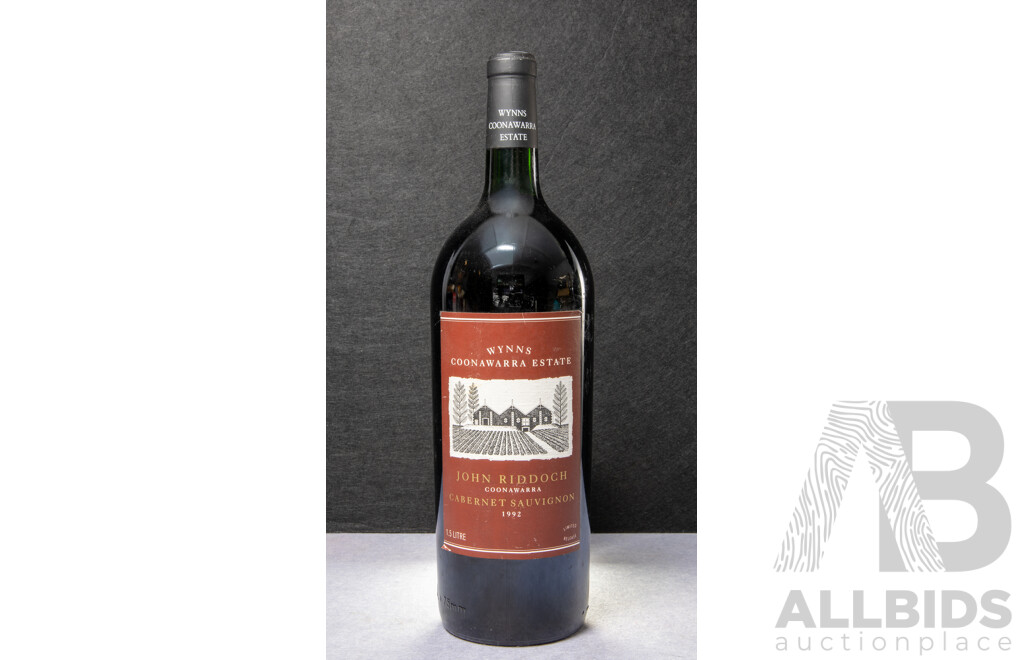 Wynns Coonawarra Estate John Riddoch Cabernet Sauvignon Vintage 1992 Magnum