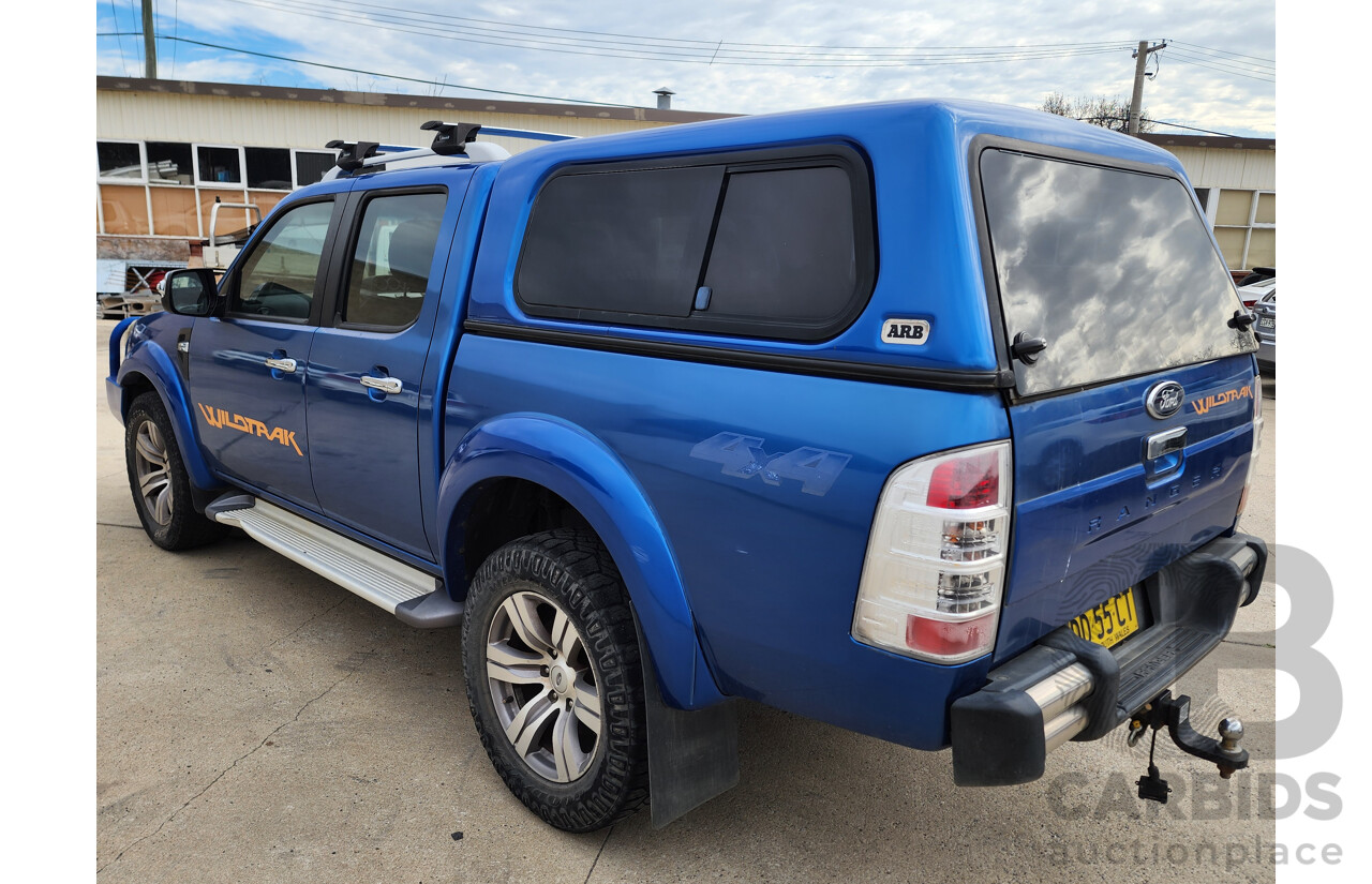 6/2010 Ford Ranger Wildtrak (4x4) PK Dual Cab P/Up Blue 3.0L