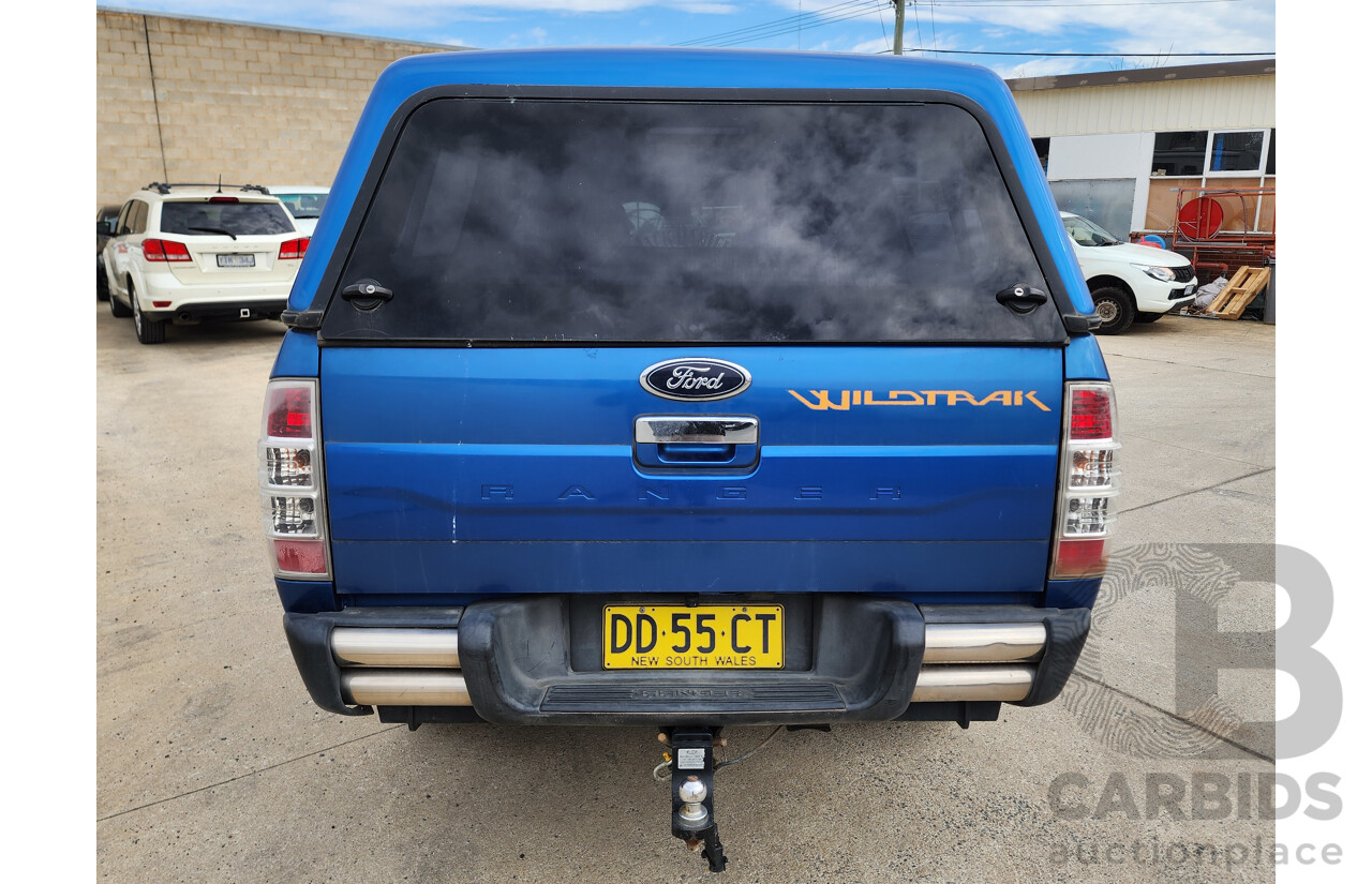 6/2010 Ford Ranger Wildtrak (4x4) PK Dual Cab P/Up Blue 3.0L