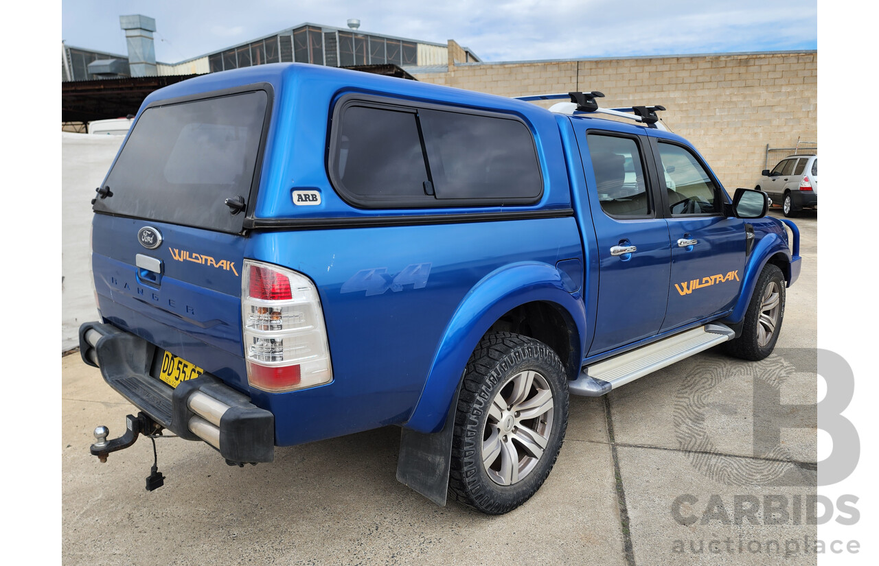 6/2010 Ford Ranger Wildtrak (4x4) PK Dual Cab P/Up Blue 3.0L
