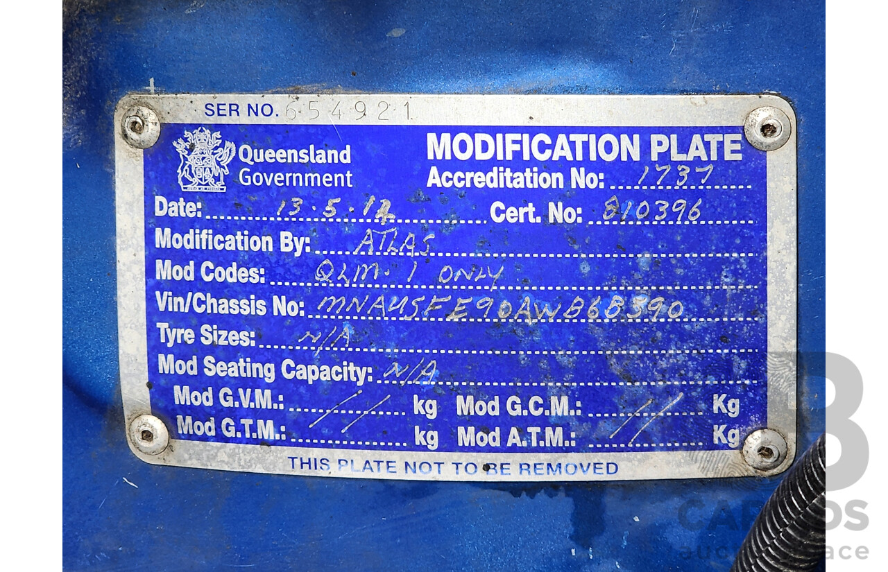 6/2010 Ford Ranger Wildtrak (4x4) PK Dual Cab P/Up Blue 3.0L