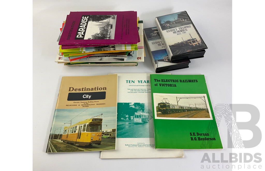 Collection of Vintage Booklets Relating to Australian Trams and Railways