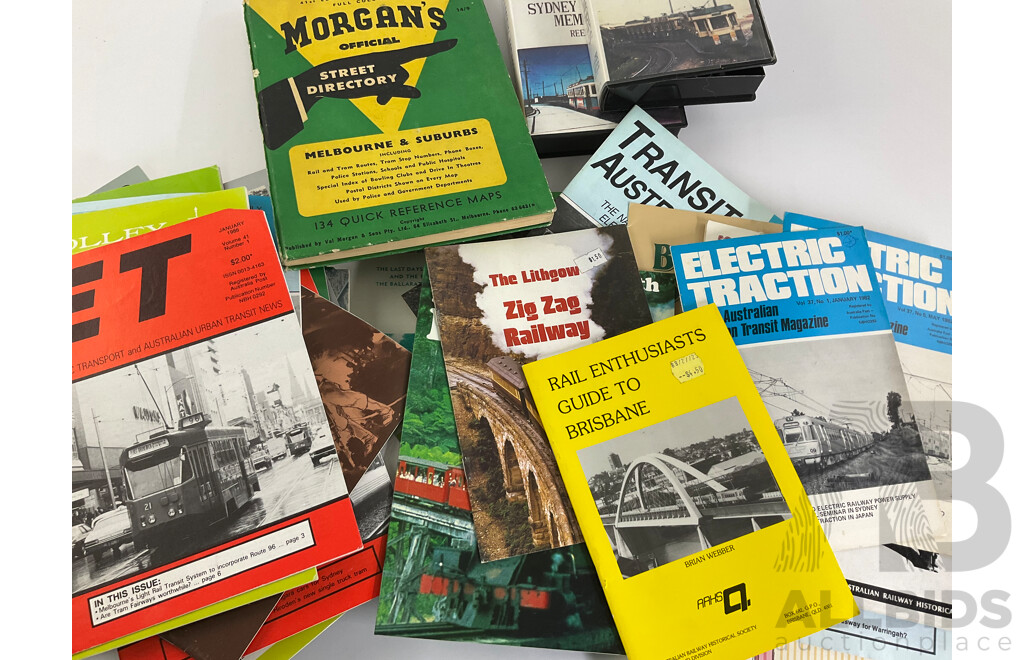 Collection of Vintage Booklets Relating to Australian Trams and Railways