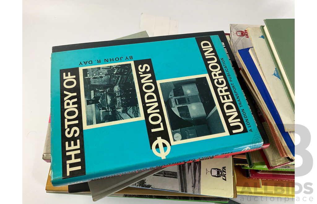 Collection of Vintage Books and Booklets Relating to United Kingdom Trams, Busses and Railways
