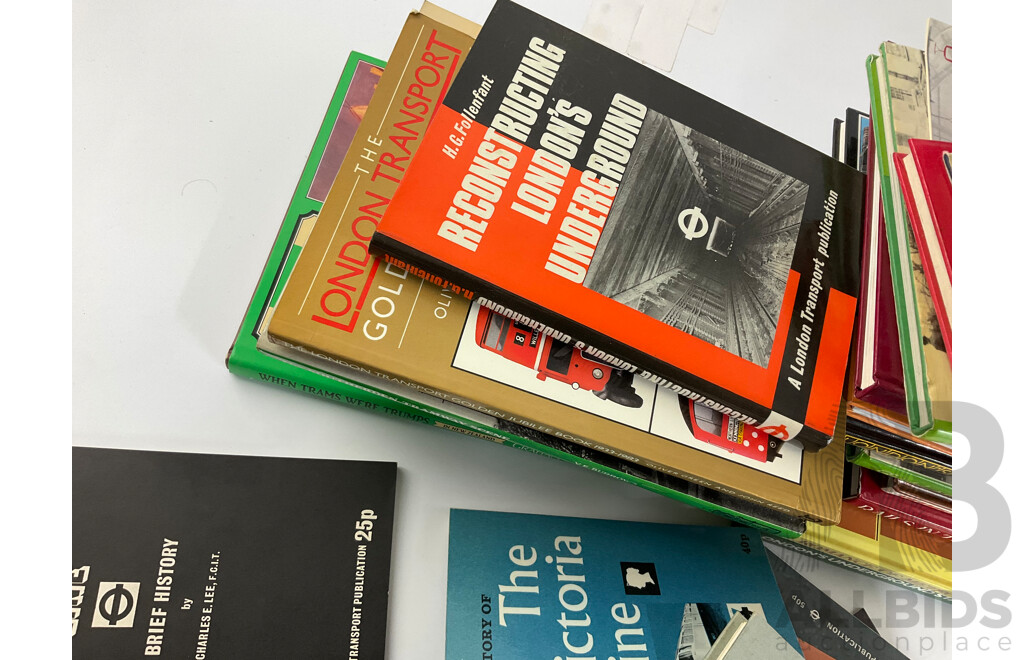 Collection of Vintage Books and Booklets Relating to United Kingdom Trams, Busses and Railways