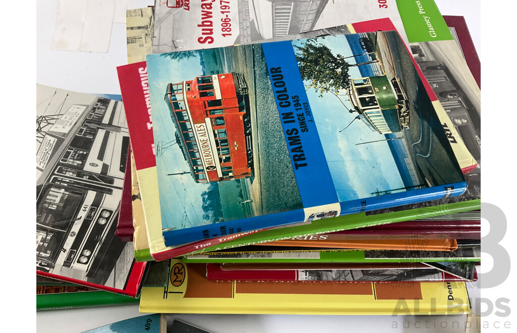 Collection of Vintage Books and Booklets Relating to United Kingdom Trams, Busses and Railways