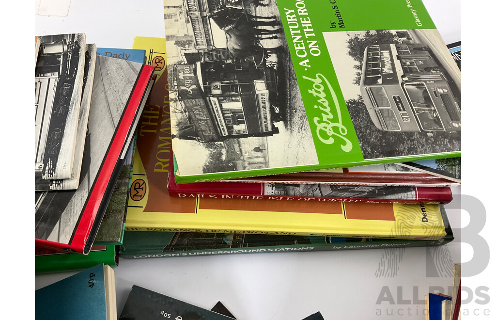 Collection of Vintage Books and Booklets Relating to United Kingdom Trams, Busses and Railways