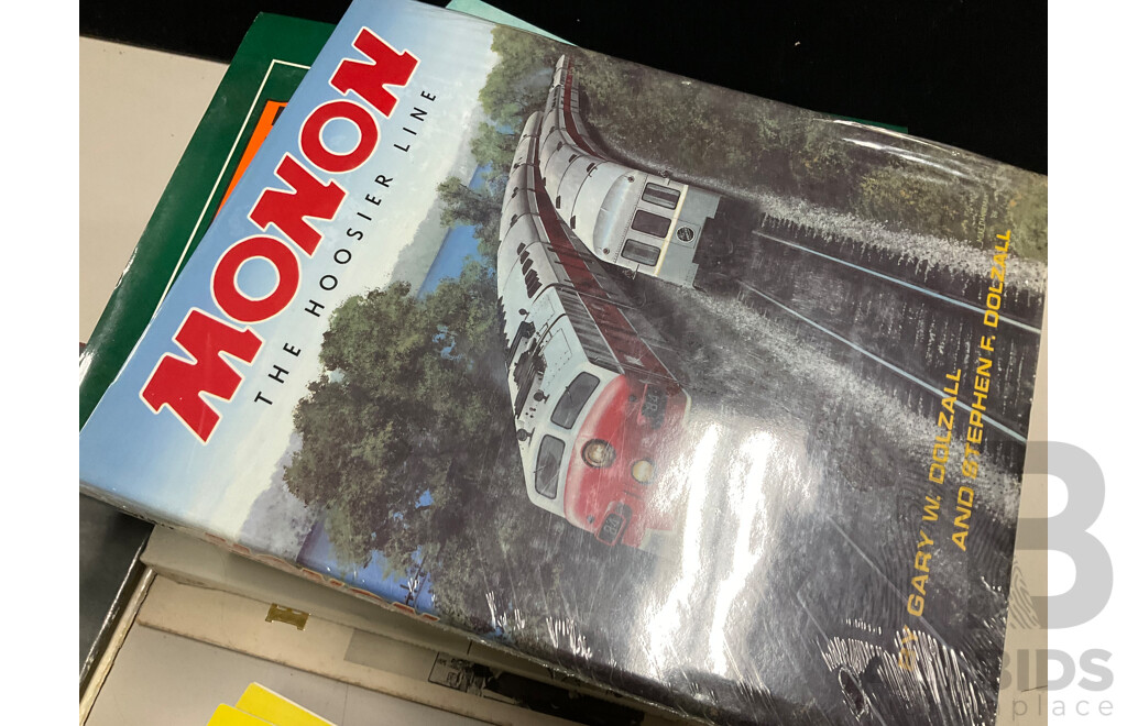 Collection of Vintage Books and Magazines Relating to North America Trams and Railways Including Steams Finest Hour