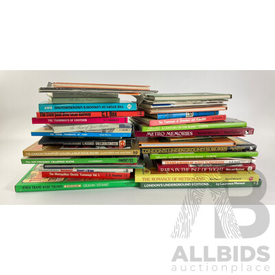 Collection of Vintage Books and Booklets Relating to United Kingdom Trams, Busses and Railways
