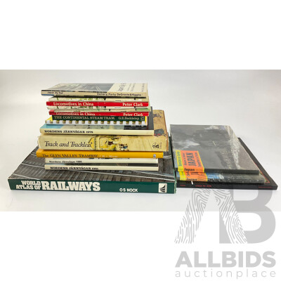 Collection of Vintage Books and Booklets Relating to International Trams and Railways Including Japan, China and Norway