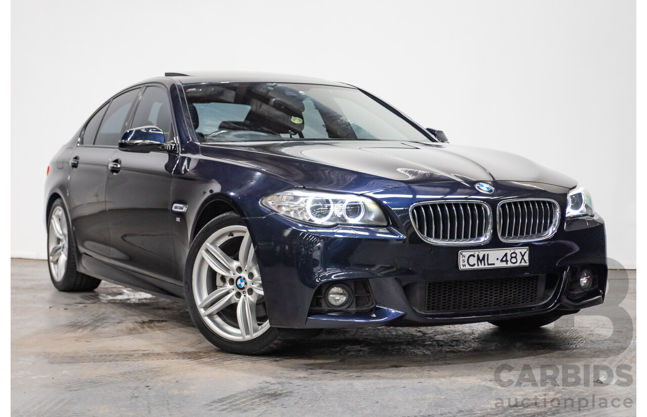 11/2015 BMW 520d M-sport F10 MY15 4D Sedan Carbon Black Turbo Diesel 2.0L