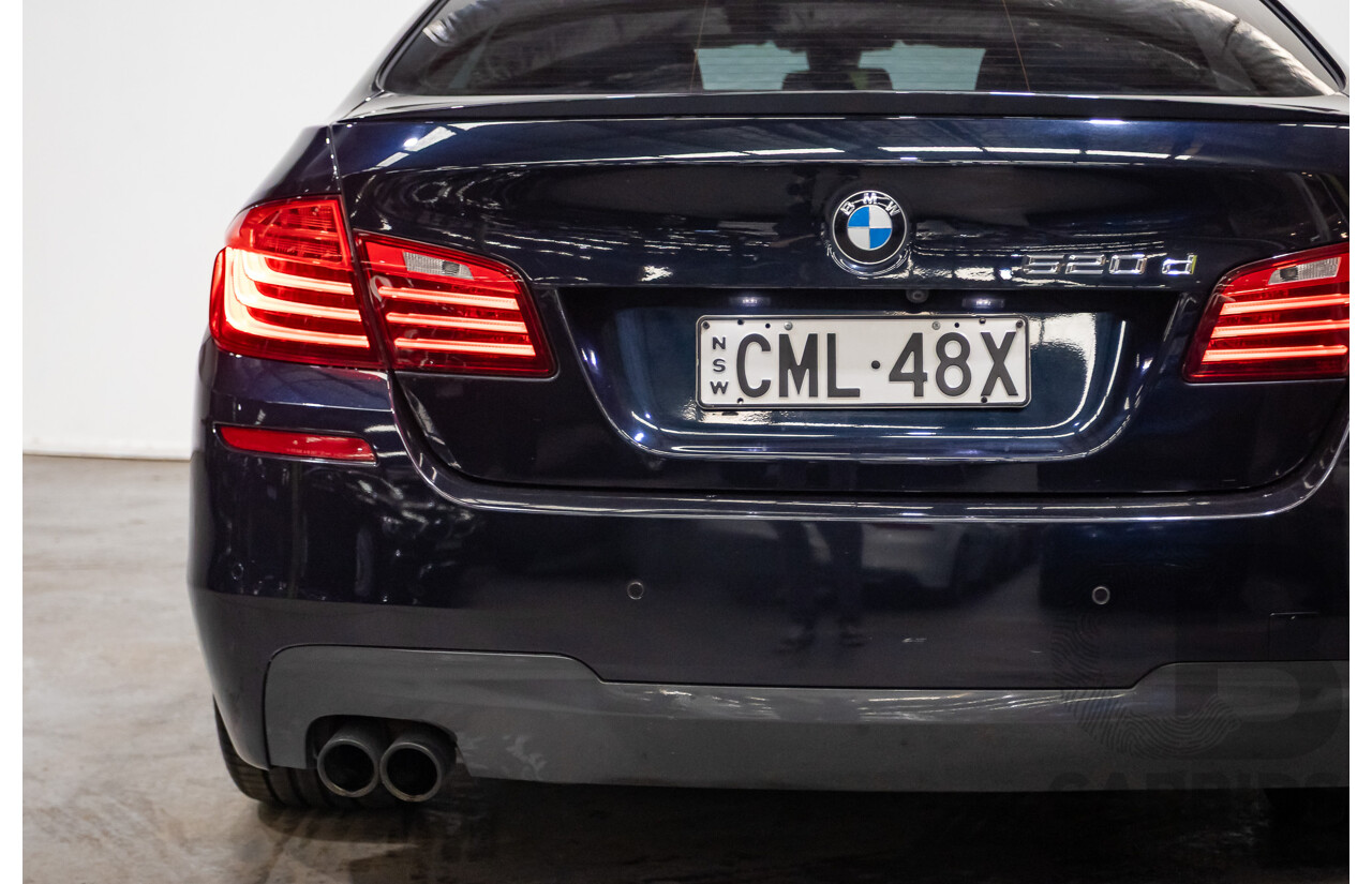 11/2015 BMW 520d M-sport F10 MY15 4D Sedan Carbon Black Turbo Diesel 2.0L