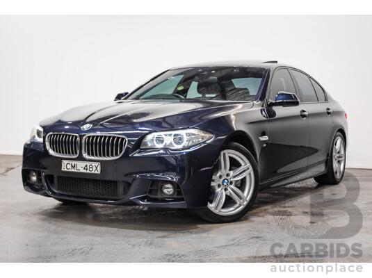 11/2015 BMW 520d M-sport F10 MY15 4D Sedan Carbon Black Turbo Diesel 2.0L