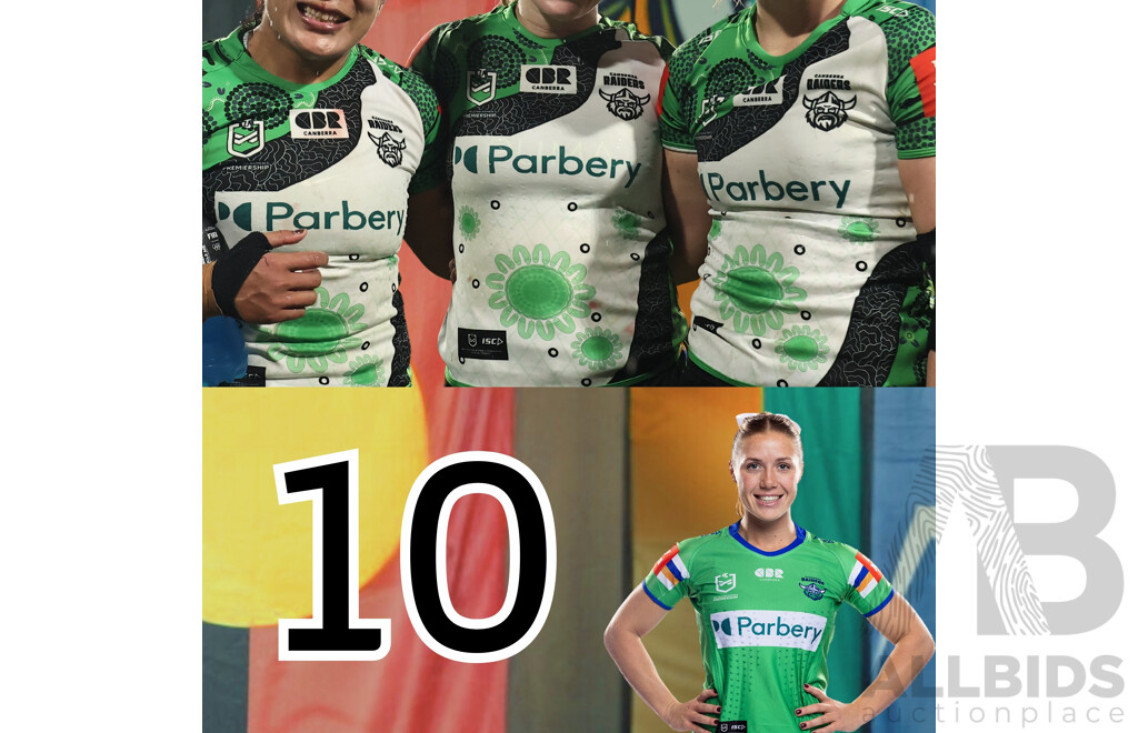 10. Sophie Holyman - Match Worn and Signed Canberra Raiders NRLW 2025 Indigenous Jersey - Proceeds towards Sisters in Spirit Aboriginal Corporation