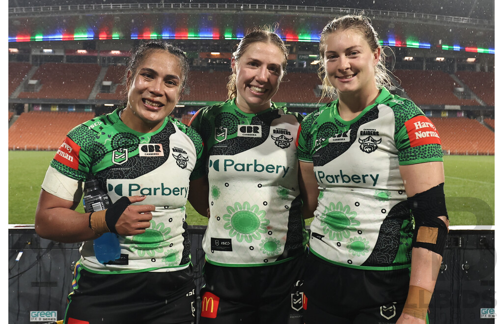 16. Jordyn Preston - Match Worn and Signed Canberra Raiders NRLW 2025 Indigenous Jersey - Proceeds towards Sisters in Spirit Aboriginal Corporation
