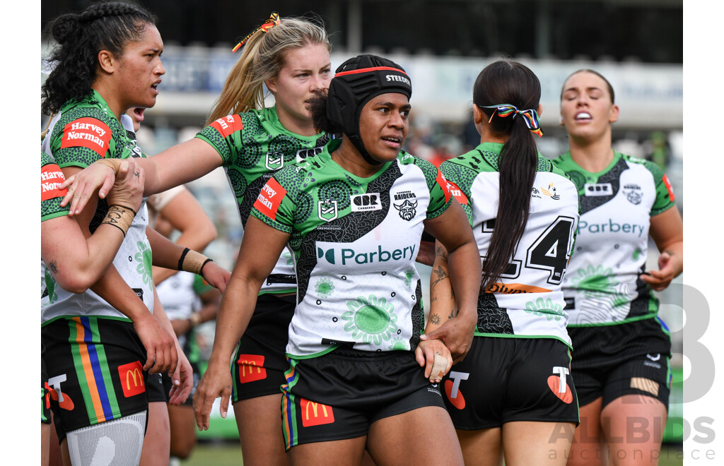 16. Jordyn Preston - Match Worn and Signed Canberra Raiders NRLW 2025 Indigenous Jersey - Proceeds towards Sisters in Spirit Aboriginal Corporation