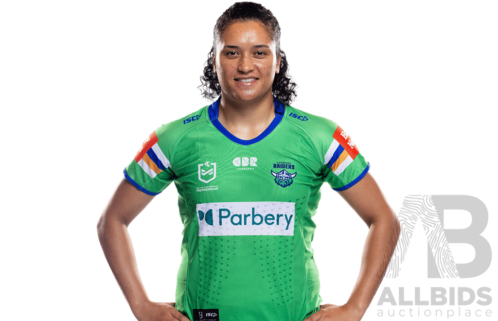 7. Zahara Temara - Match Worn and Signed Canberra Raiders NRLW 2025 Indigenous Jersey - Proceeds towards Sisters in Spirit Aboriginal Corporation