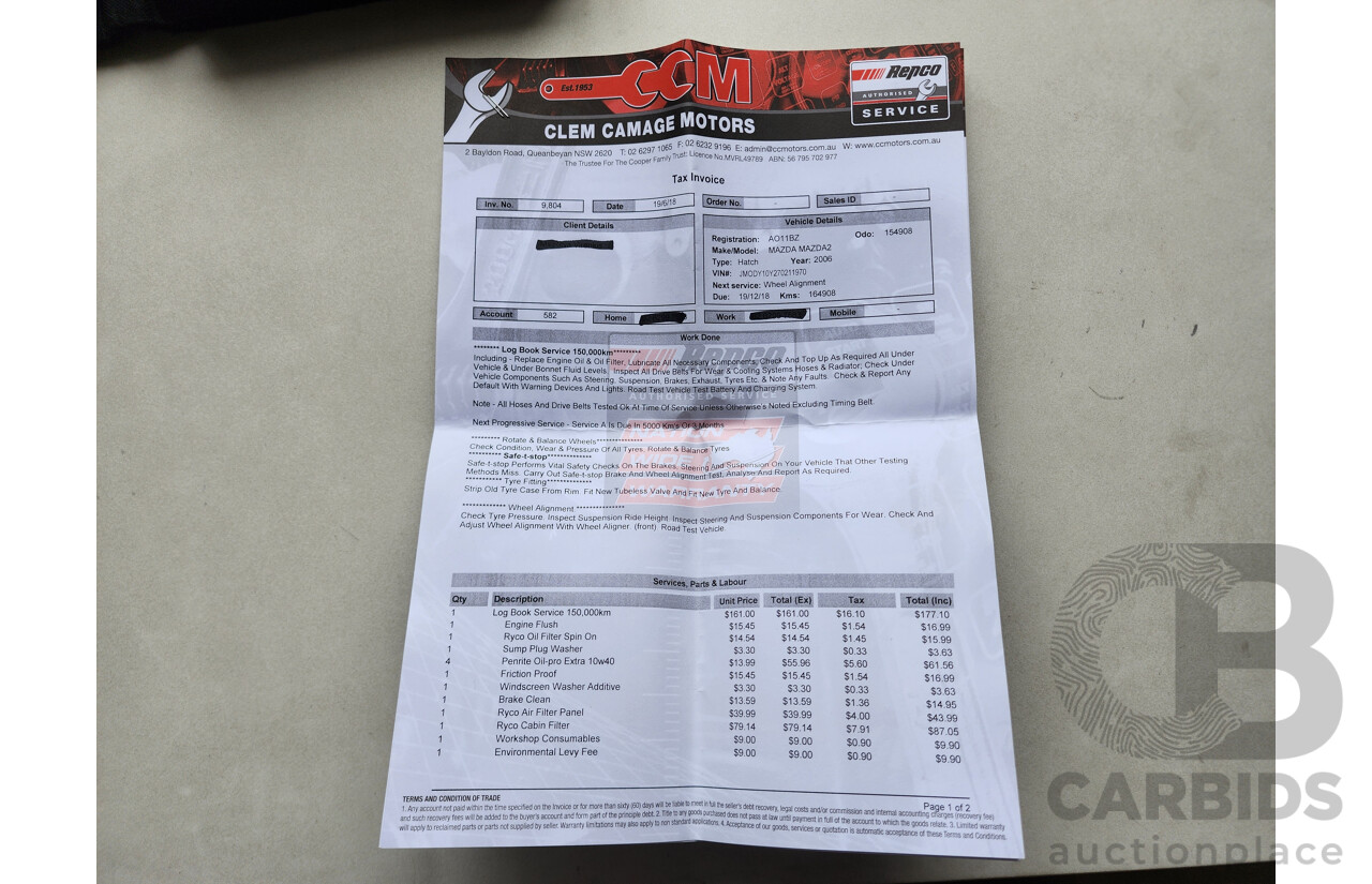 11/2006 Mazda Mazda2 NEO DY MY05 UPGRADE 5d Hatchback Silver 1.5L