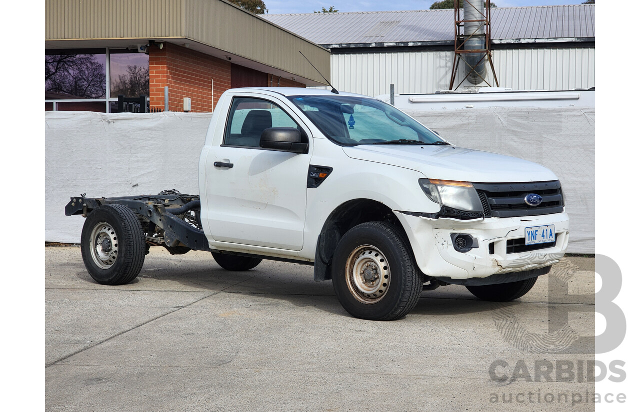 3/2014 Ford Ranger XL 2.2 Hi-Rider (4x2) PX C/Chas White 2.2L