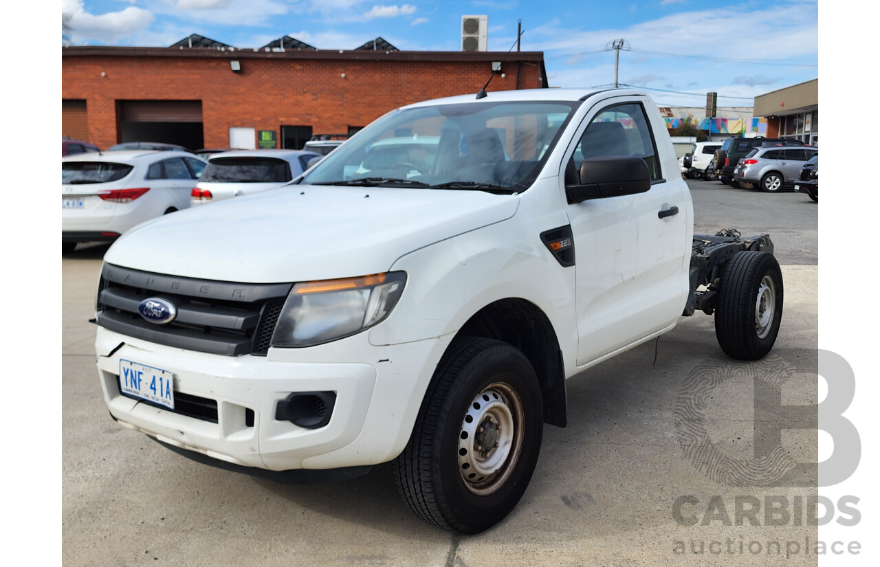 3/2014 Ford Ranger XL 2.2 Hi-Rider (4x2) PX C/Chas White 2.2L