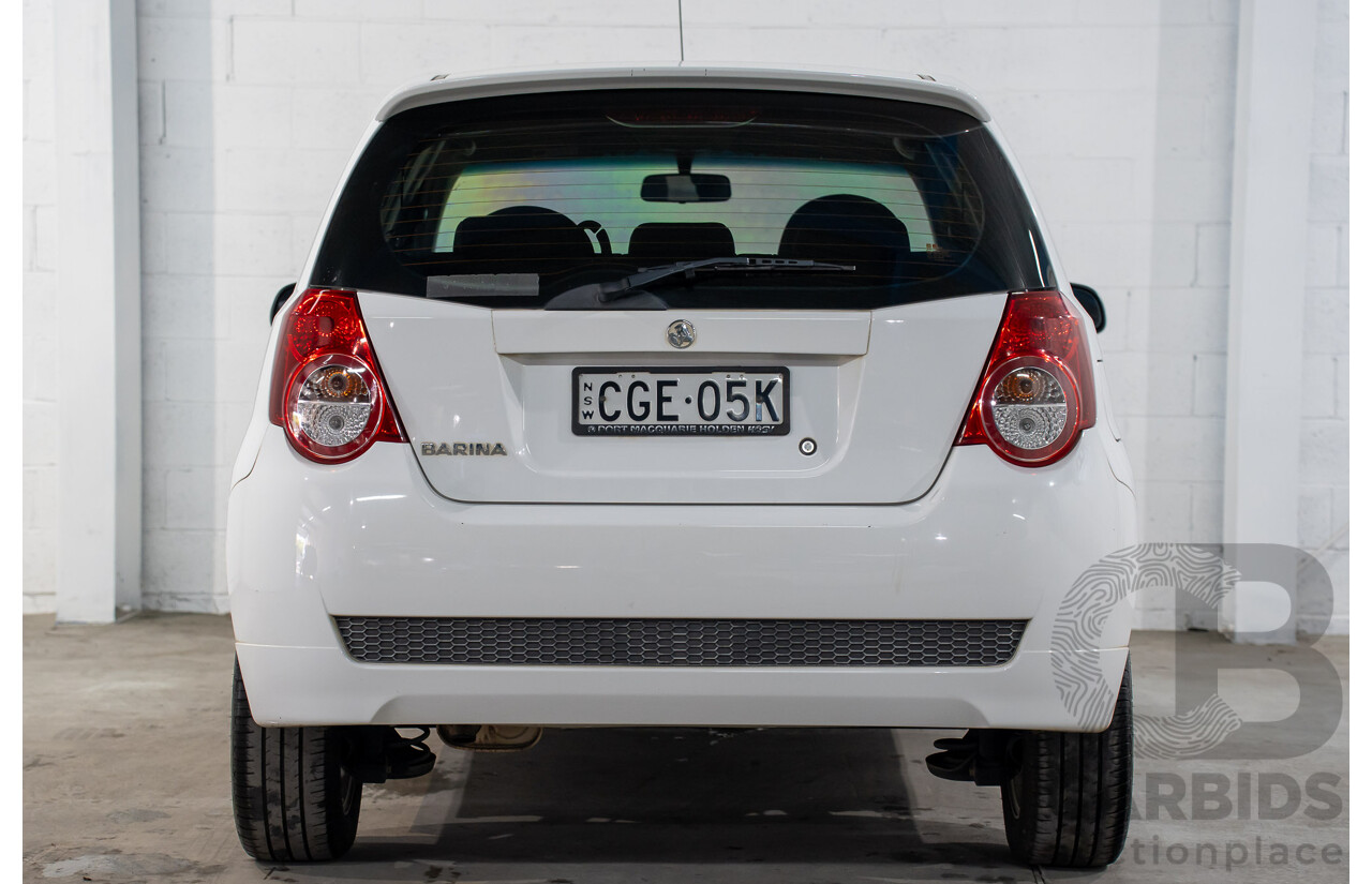 11/2011 Holden Barina TK MY11 5d Hatchback Olympic White 1.6L