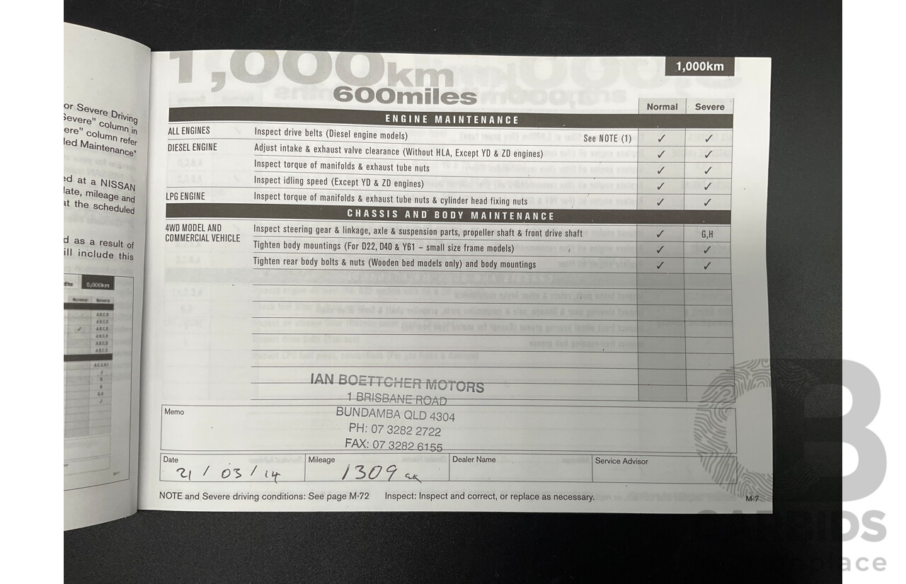 3/2013 Nissan Navara RX (4x2) D40 MY13 Dual Cab P/Up Cosmic Black Metallic Turbo Diesel 2.5L