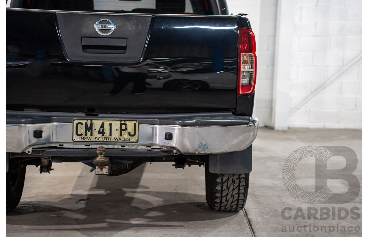 3/2013 Nissan Navara RX (4x2) D40 MY13 Dual Cab P/Up Cosmic Black Metallic Turbo Diesel 2.5L