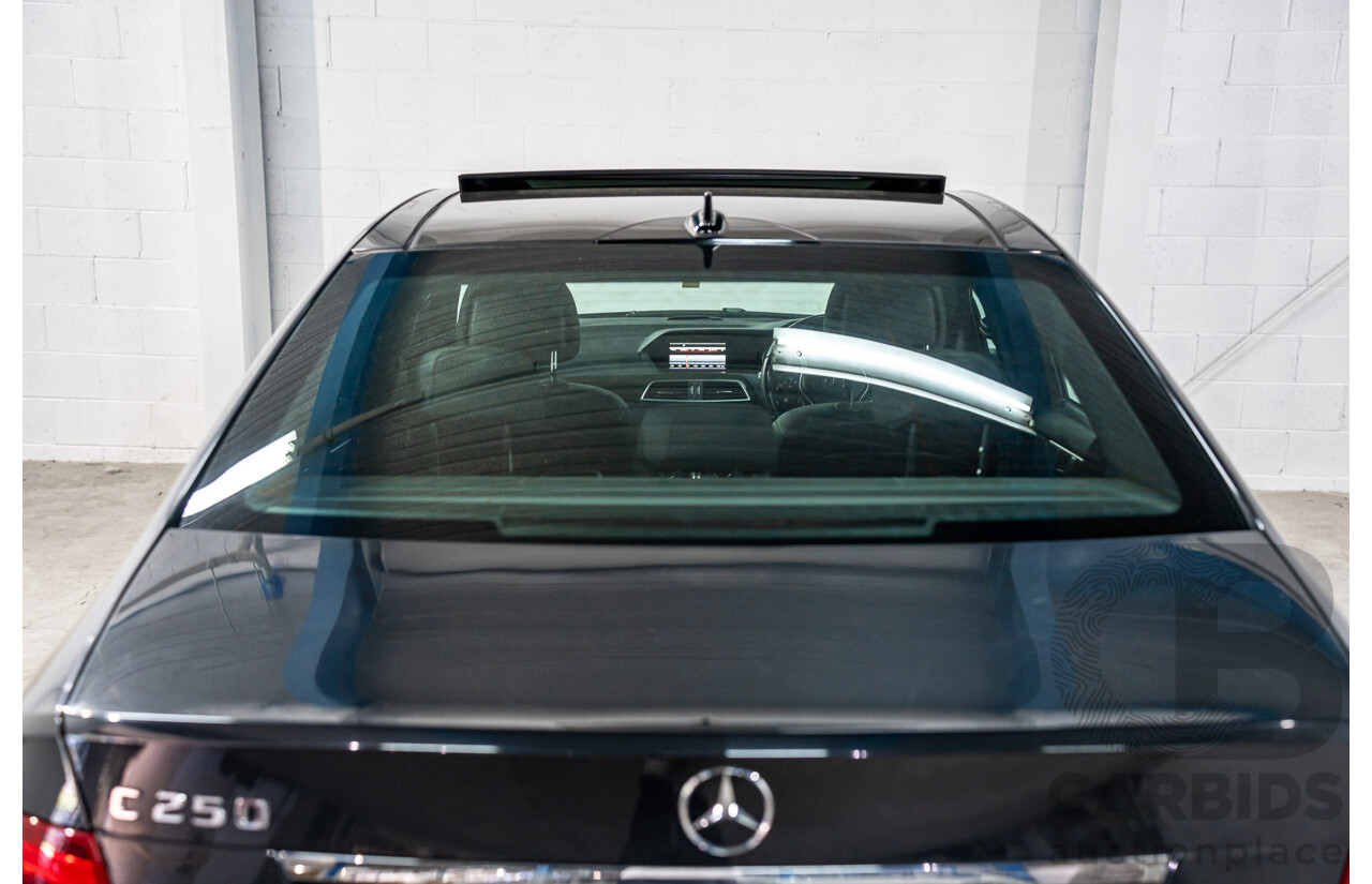 01/2014 Mercedes-Benz C250 Avantgarde W204 MY14 4d Sedan Magnetite Black Metallic Turbo 1.8L