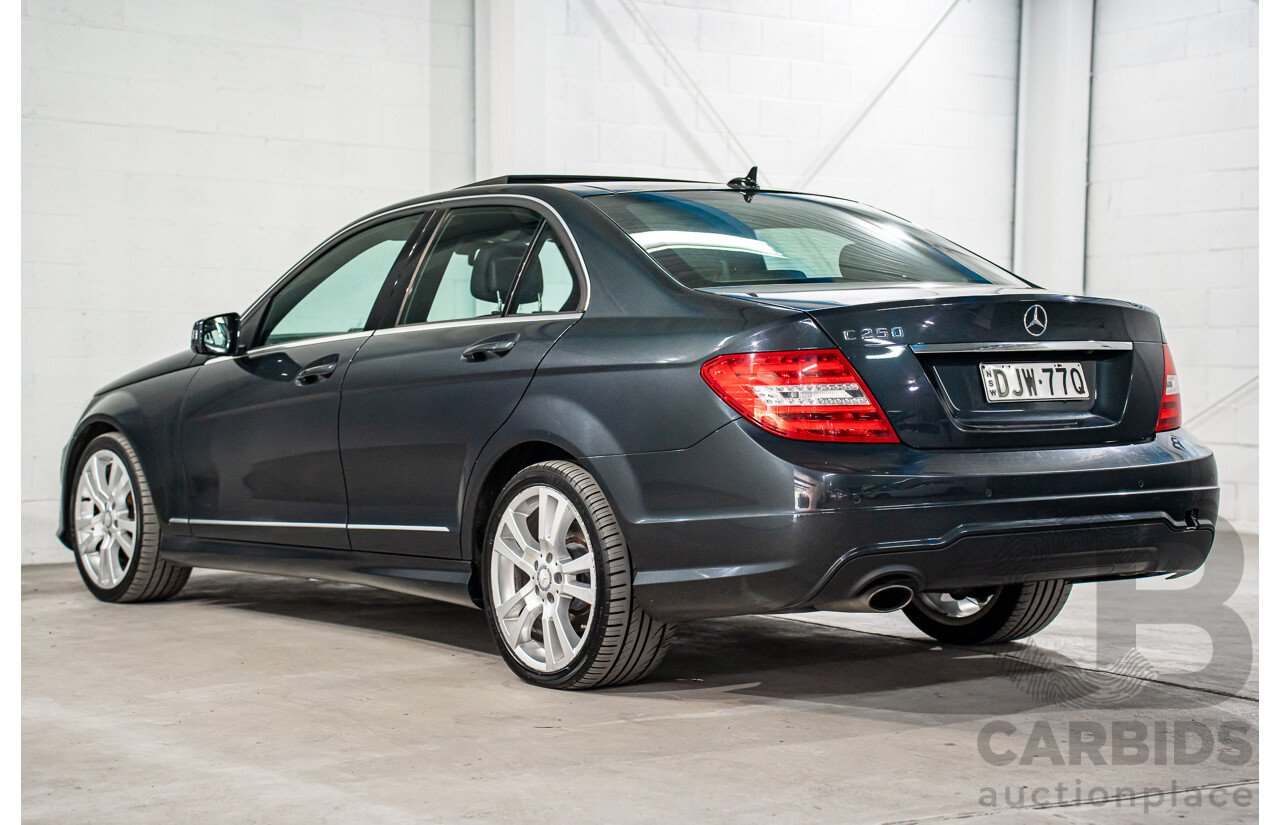 01/2014 Mercedes-Benz C250 Avantgarde W204 MY14 4d Sedan Magnetite Black Metallic Turbo 1.8L