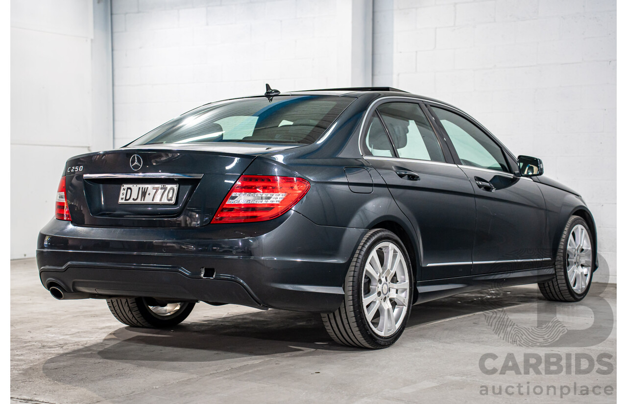 01/2014 Mercedes-Benz C250 Avantgarde W204 MY14 4d Sedan Magnetite Black Metallic Turbo 1.8L