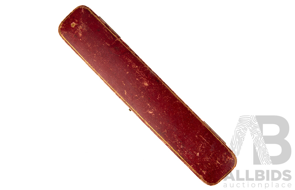 Antique Knife with Sterling Silver Engraved Blade and Ivory Handle, Sheffield 1902, Martin, Hall & Co