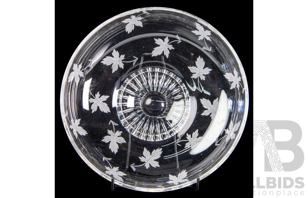 Collection Vintage Stuart Crystal Comprising Serving Bowl, Jug, Set Five Footed Coupes and One Other Coupe