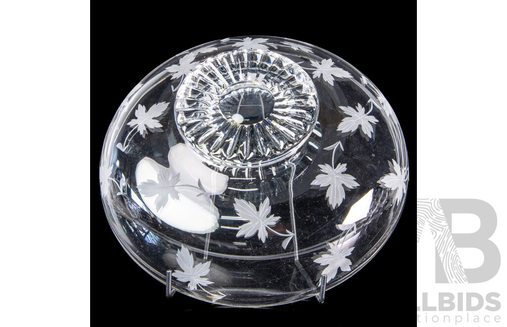 Collection Vintage Stuart Crystal Comprising Serving Bowl, Jug, Set Five Footed Coupes and One Other Coupe