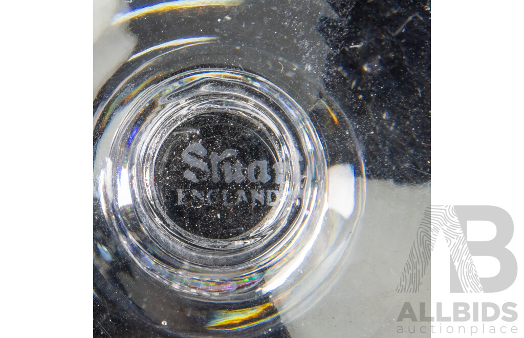 Collection Vintage Stuart Crystal Comprising Serving Bowl, Jug, Set Five Footed Coupes and One Other Coupe