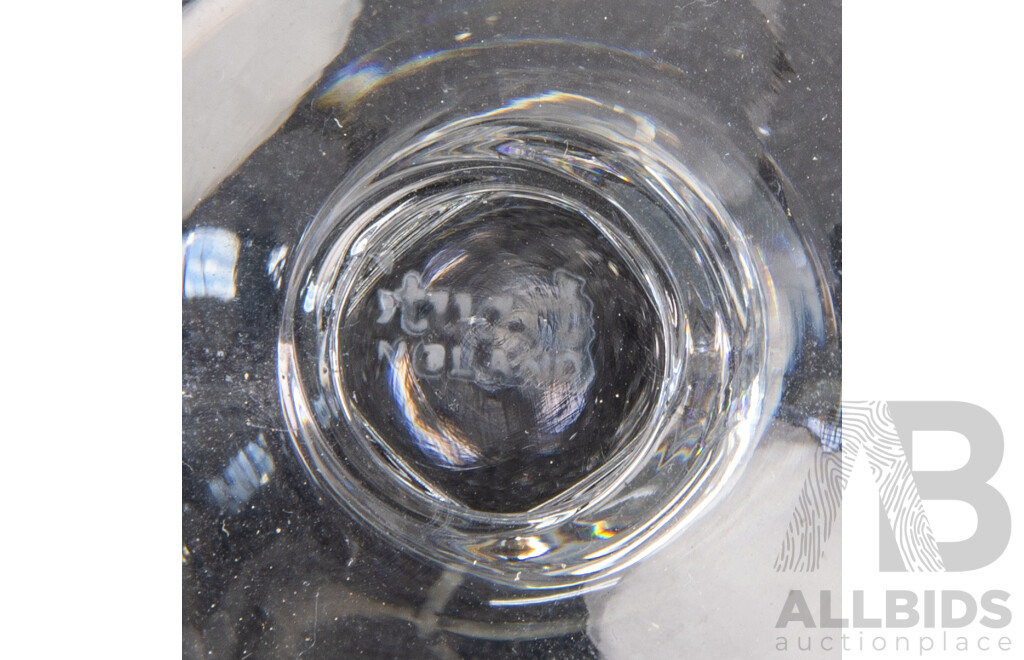 Collection Vintage Stuart Crystal Comprising Serving Bowl, Jug, Set Five Footed Coupes and One Other Coupe