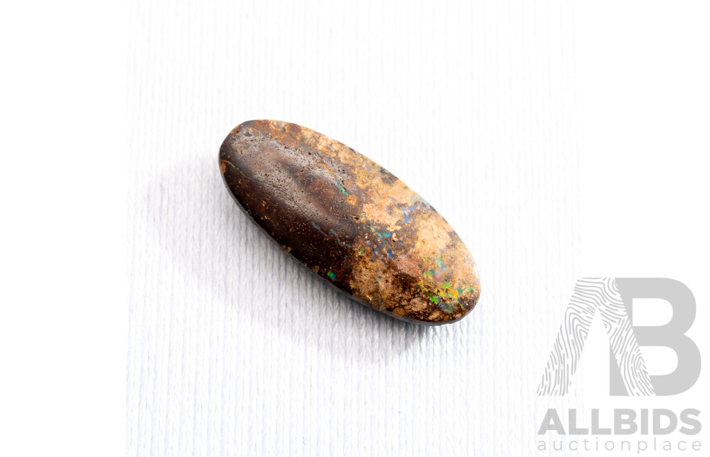 Australian Boulder Opal (QLD) Solid Elongated Oval, 5.25ct