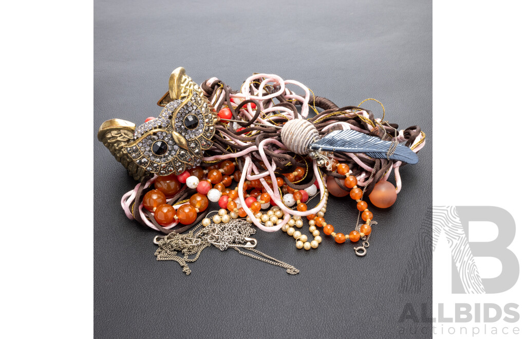 Fabulous Vintage Owl Cuff Bangle & Collection of Other Vintage Jewellery Items