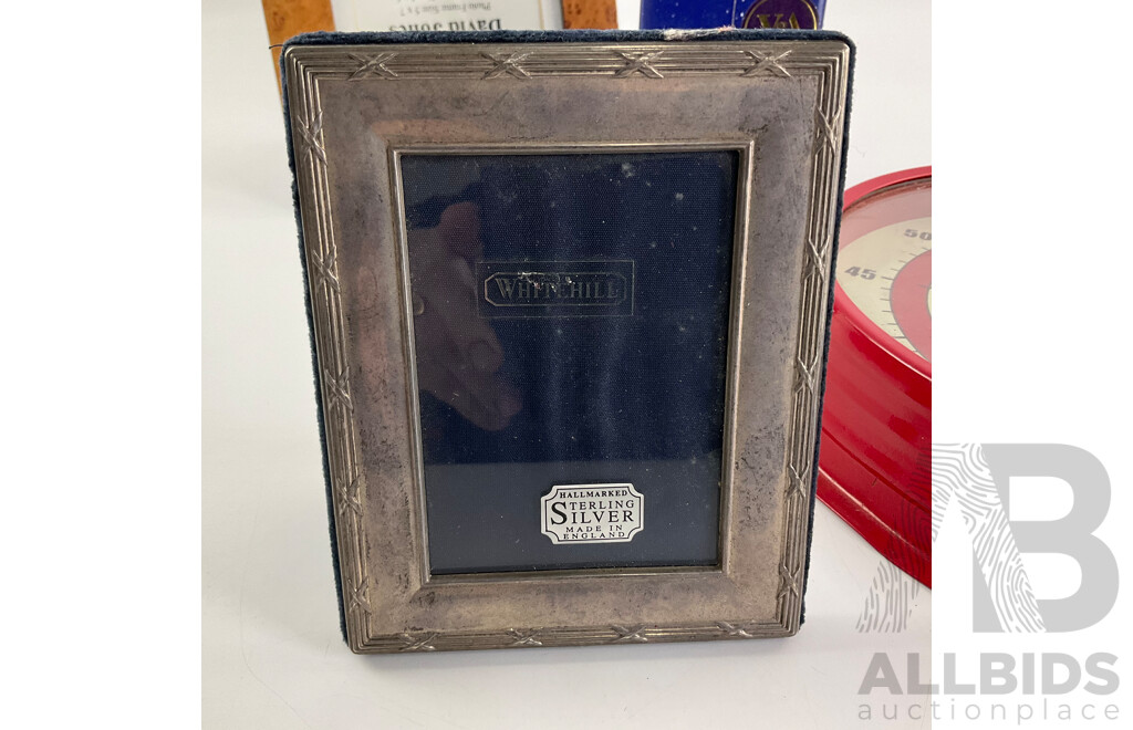 Whitehill Picture Frame with Sterling Silver Surround, Royal Selangor Pewter Candle Snuffer From V&A Museum, David Jones Picture Frame, Typhoon Vintage Kitchen Wall Clock