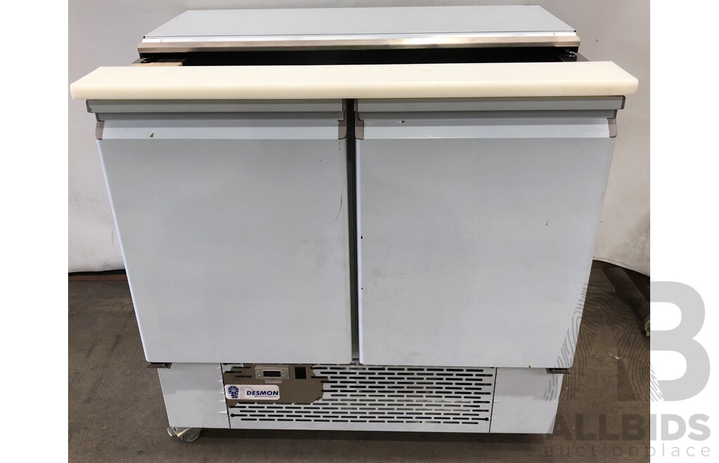 Desmon 260 Litre Two Door Stainless Steel Refrigerated Food Preparation Unit - Brand New - ORP $4400.00
