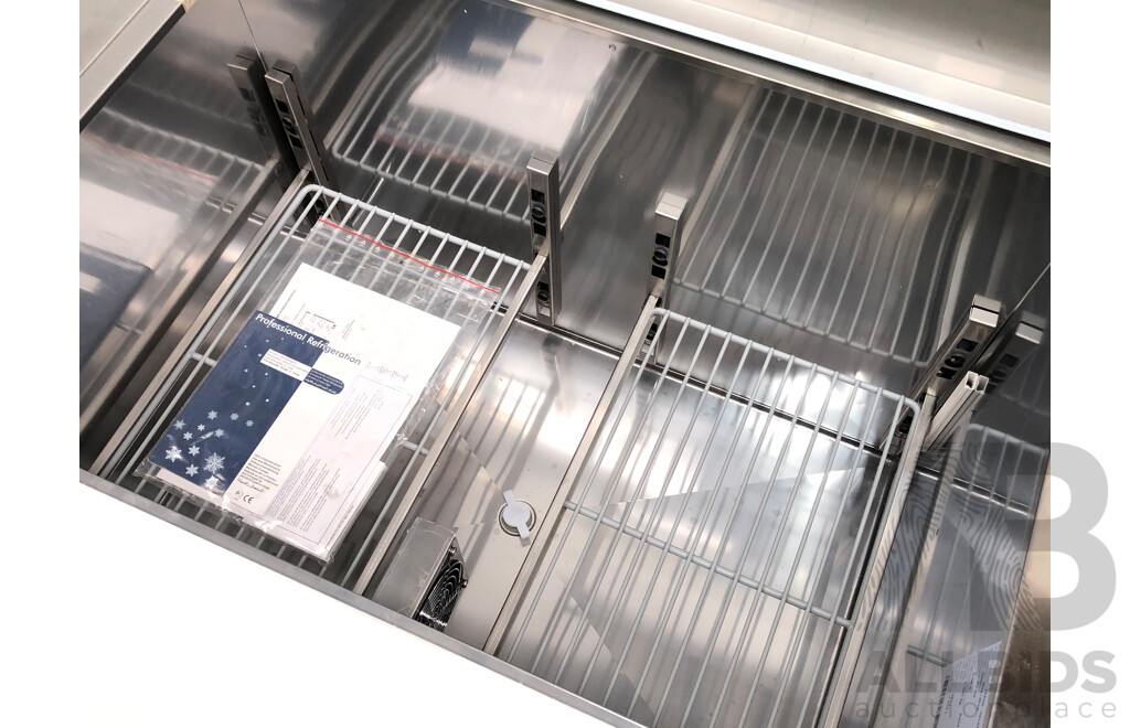 Desmon 260 Litre Two Door Stainless Steel Refrigerated Food Preparation Unit - Brand New - ORP $4400.00