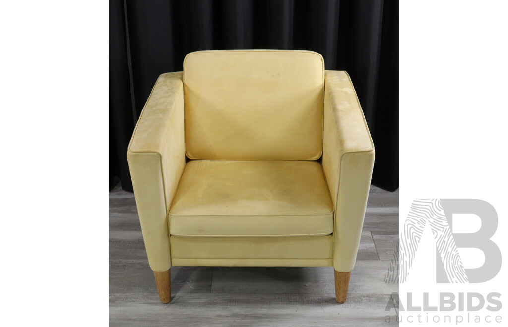 Danish Three Piece Lounge Suite with Suede Upholstery