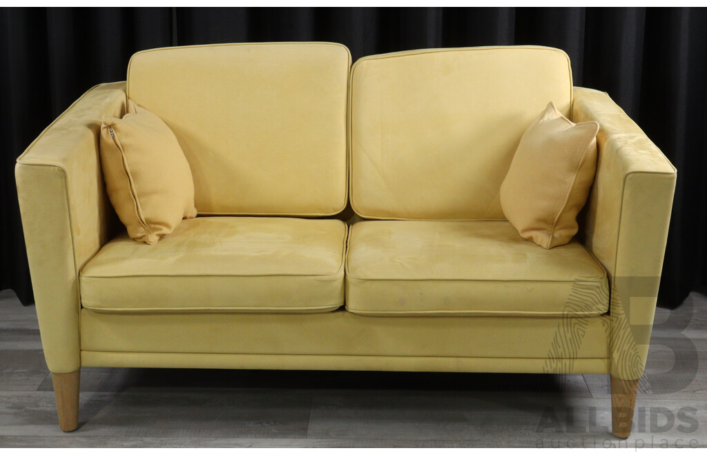 Danish Three Piece Lounge Suite with Suede Upholstery