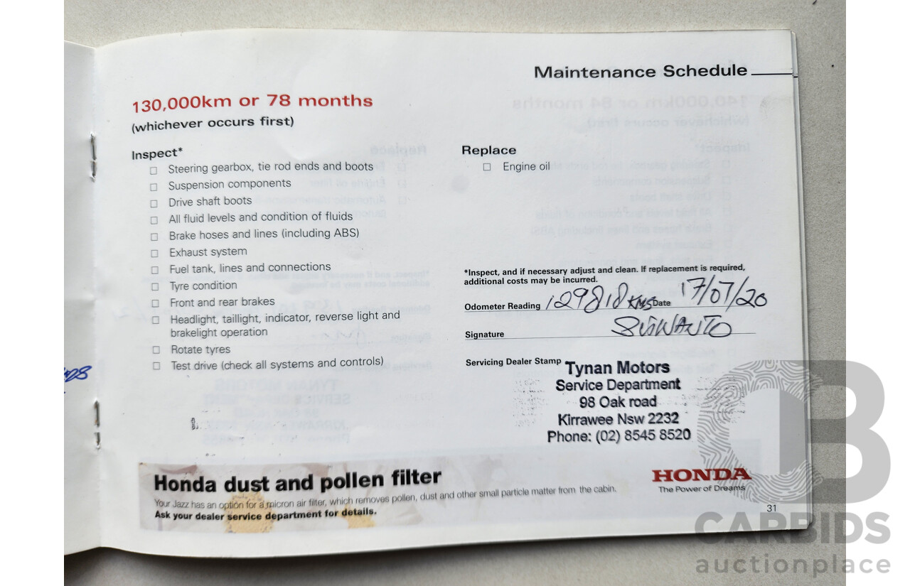 4/2006 Honda Jazz VTi UPGRADE 5d Hatchback Blue 1.5L