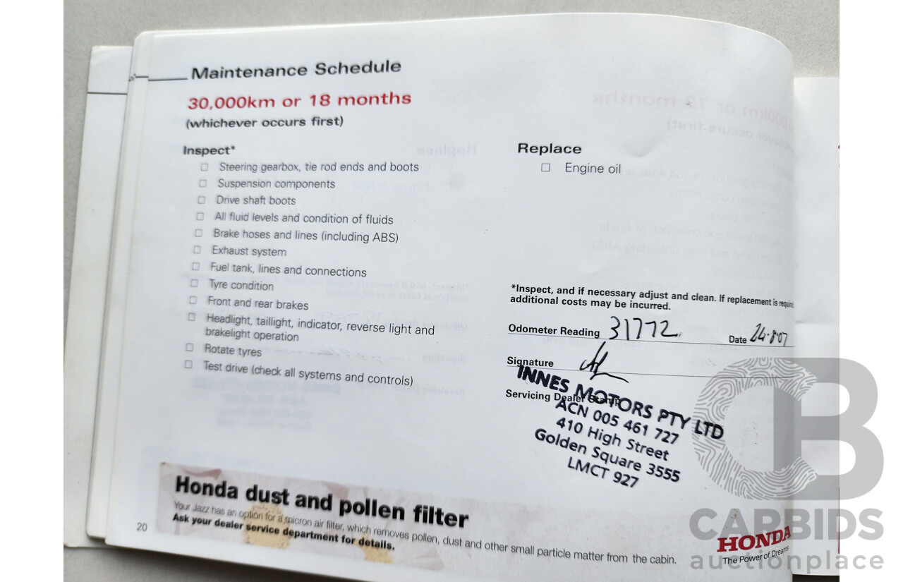 4/2006 Honda Jazz VTi UPGRADE 5d Hatchback Blue 1.5L