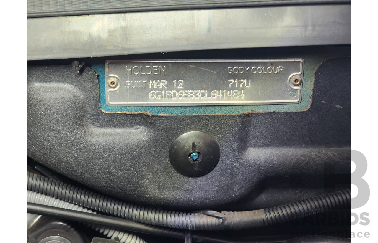 3/2012 Holden Cruze CD JH MY12 5d Hatchback Turquoise 1.4L