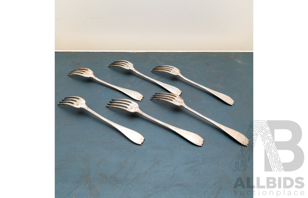 Fantastic American Sterling Silver Gorham Mains Forks with Bat Design to Finial