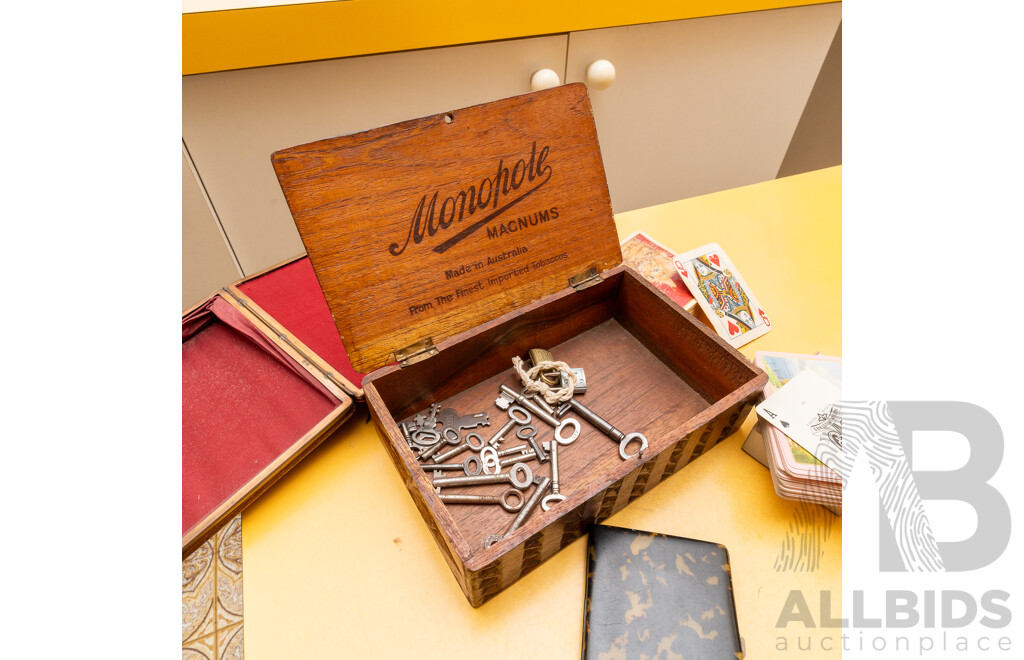 Interesting Collection Items Including Antique Japanese Lacquer Ware Case, Tortoise Shell Card Case, Bronze Buddha Figure, Chip Carved Box and More