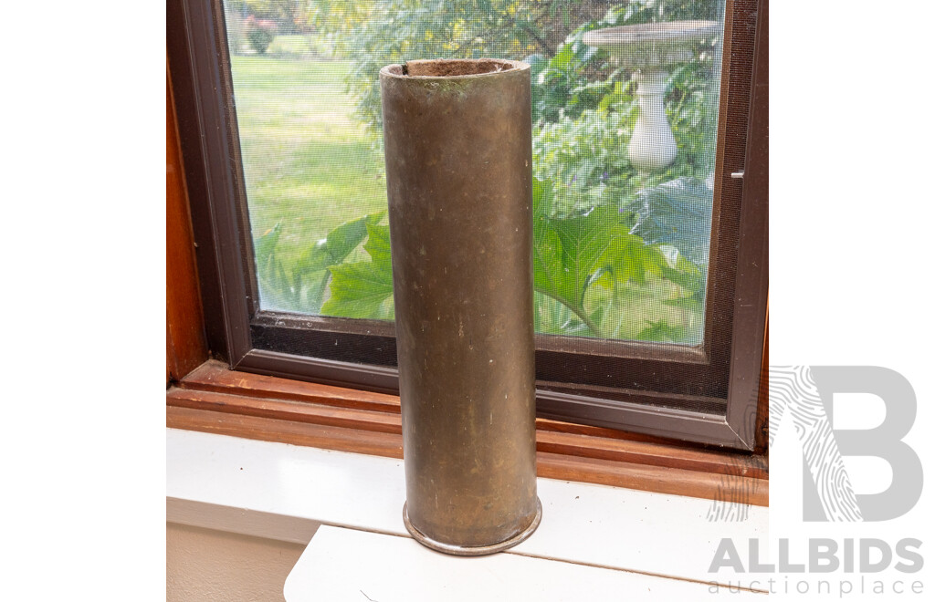 Vintage Brass 105mm Artillery Shell Casing
